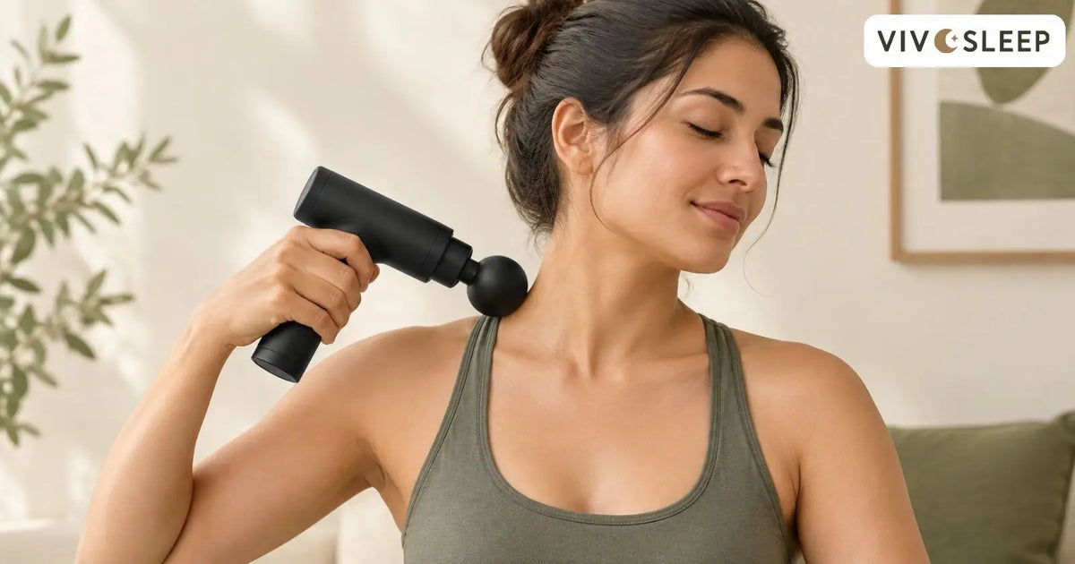 How to Use a Massage Gun on Your Neck and Shoulders
