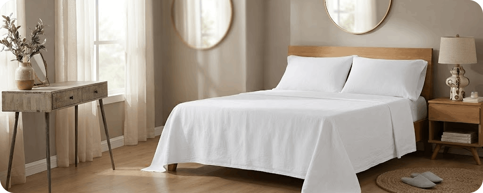 VivoSleep linen bed sheets collection banner