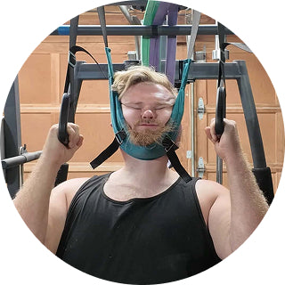 Kevin J. shared this photo of his VivoSleep neck stretcher in use.