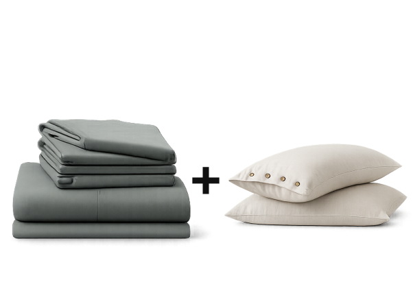 VivoSleep Bedding Bundle with linen sheet set and pillowcases