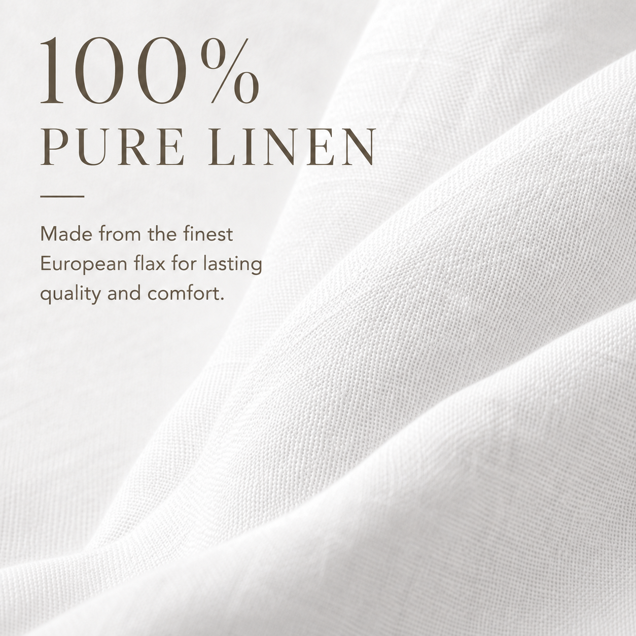 Breathable linen material used in VivoSleep bed sheets