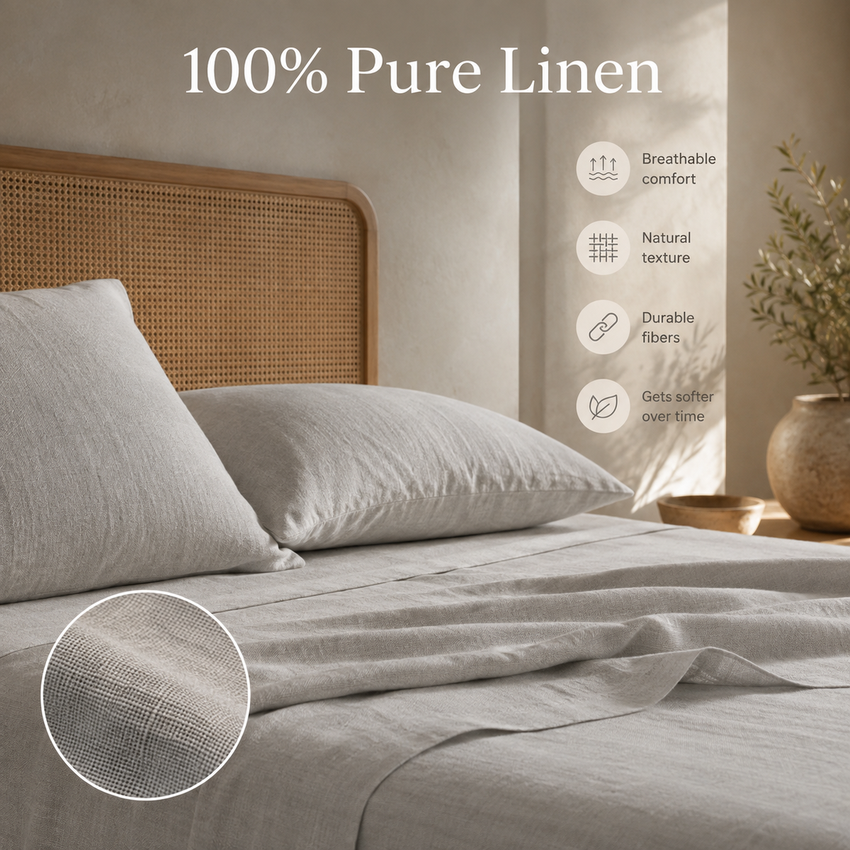 Facts about the linen fabric used in VivoSleep bed sheets
