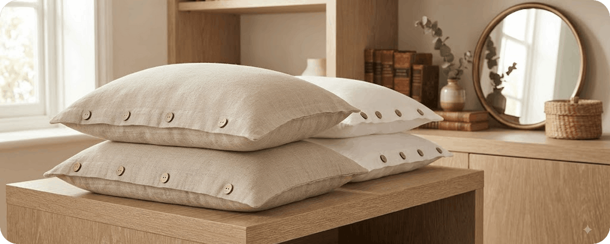 VivoSleep linen pillowcases collection banner
