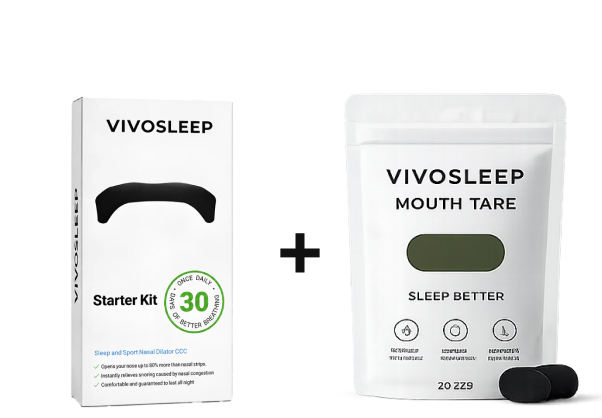 VivoSleep Breathing Bundle with nose strips and Vivo mouth tape