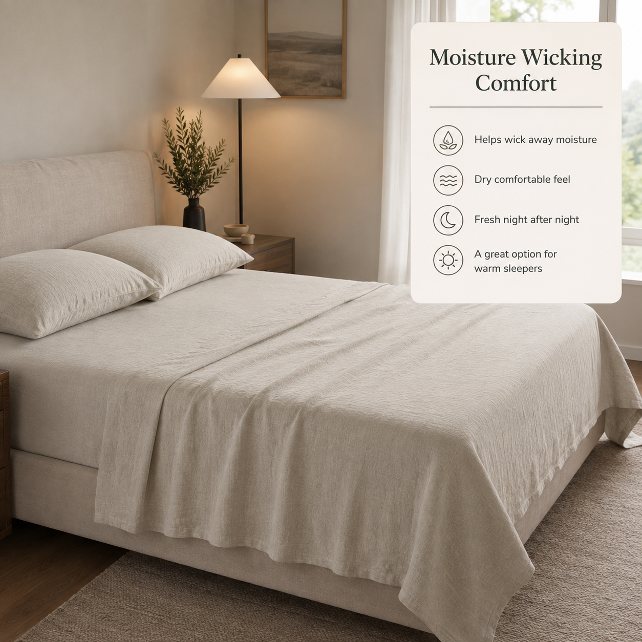 VivoSleep pure linen bed sheet